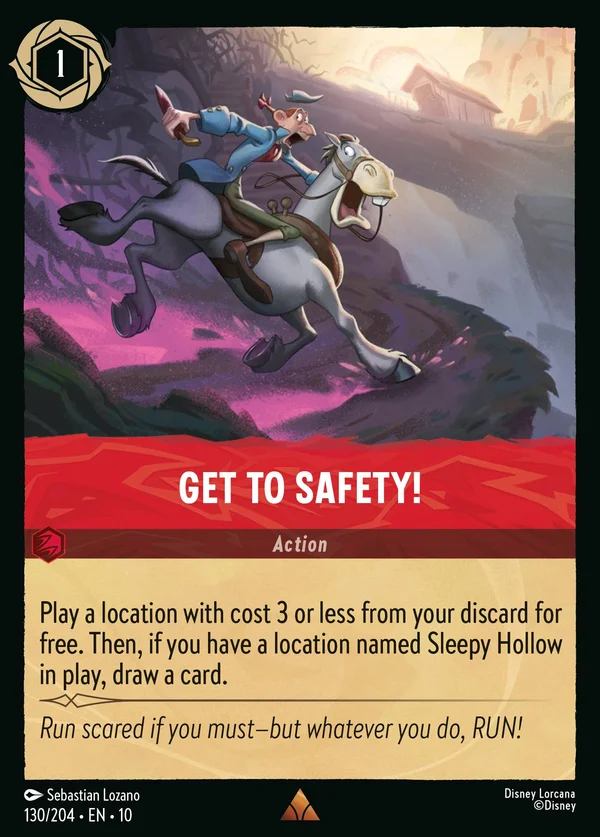 Get to Safety! — Disney Lorcana Action card from Whispers in the Well
