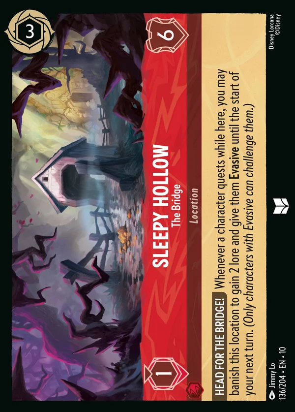 Sleepy Hollow - The Bridge — Disney Lorcana Location card from Whispers in the Well