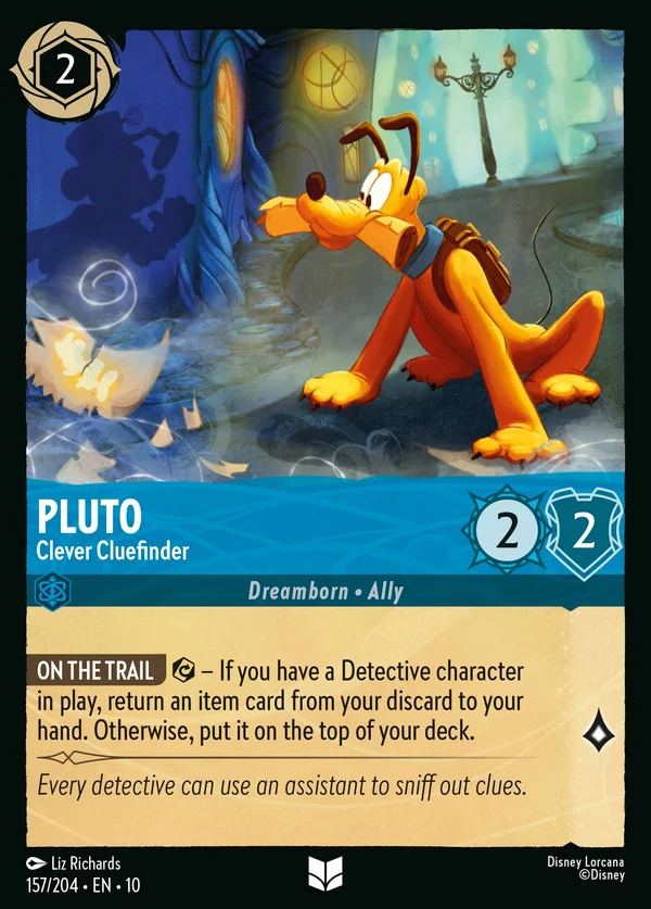 Pluto - Brillante Fiutaindizi — Disney Lorcana Personaggio card from Whispers in the Well