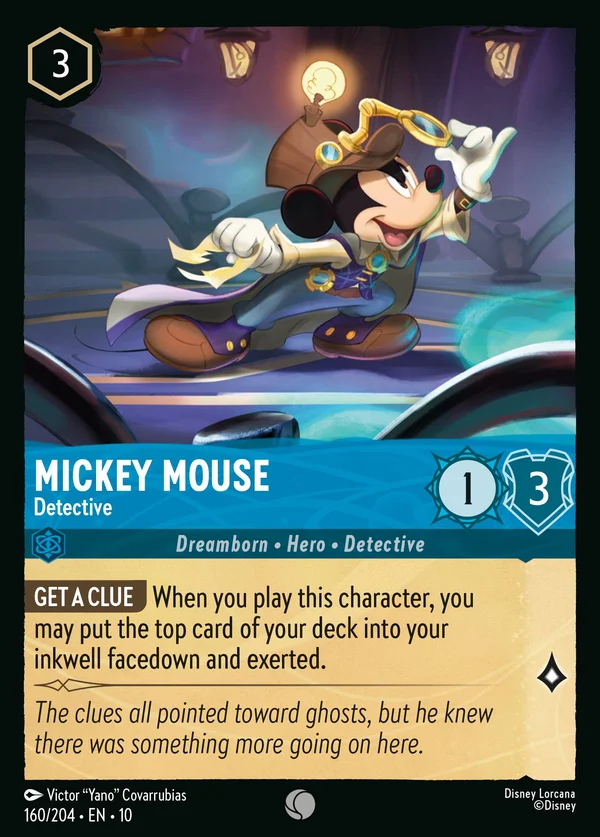 Topolino - Detective — Disney Lorcana Personaggio card from Whispers in the Well