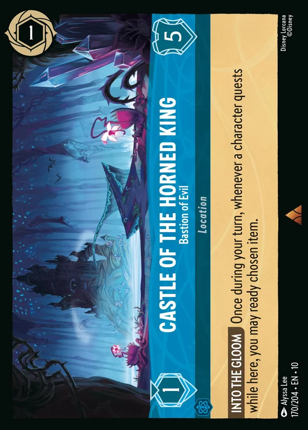 Castello di Re Cornelius - Roccaforte del Male — Disney Lorcana Luogo card from Whispers in the Well