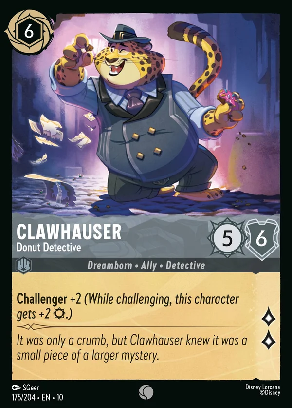 Clawhauser - Donut Detective — Disney Lorcana Character card from Whispers in the Well