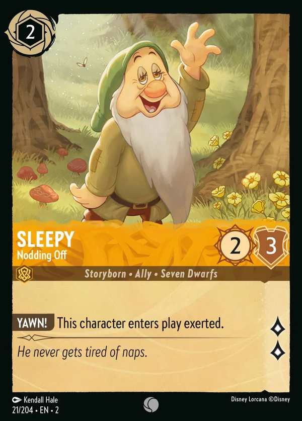 Sleepy - Nodding Off — Disney Lorcana Character card from Rise of the Floodborn