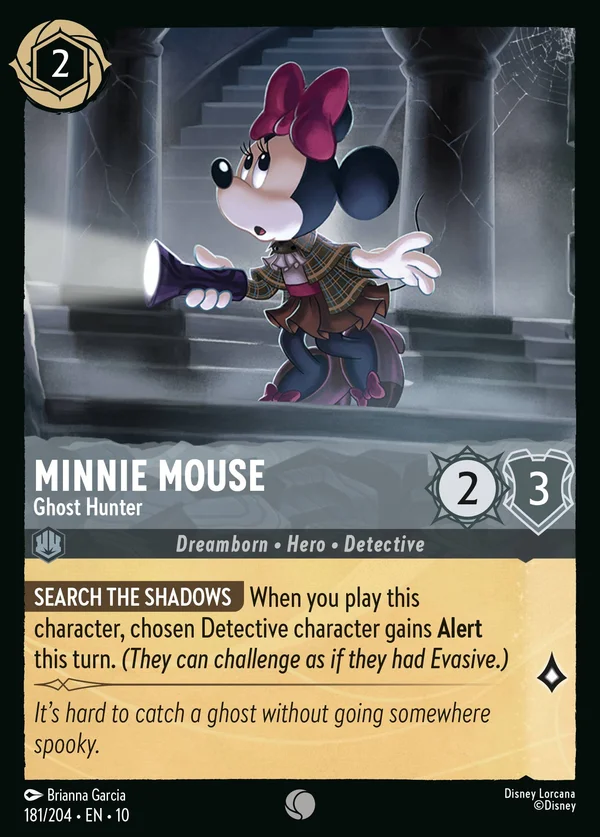 Minni - Cacciatrice di Fantasmi — Disney Lorcana Personaggio card from Whispers in the Well