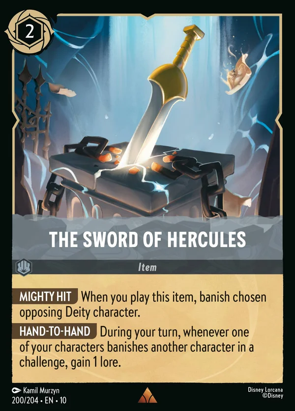 La Spada di Ercole — Disney Lorcana Oggetto card from Whispers in the Well