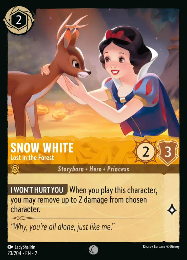 Snow White - Lost in the Forest — Disney Lorcana Character card from Rise of the Floodborn