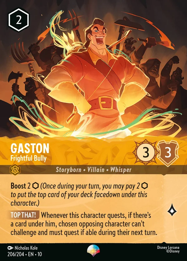Gaston - Bullo Spaventoso — Disney Lorcana Personaggio card from Whispers in the Well