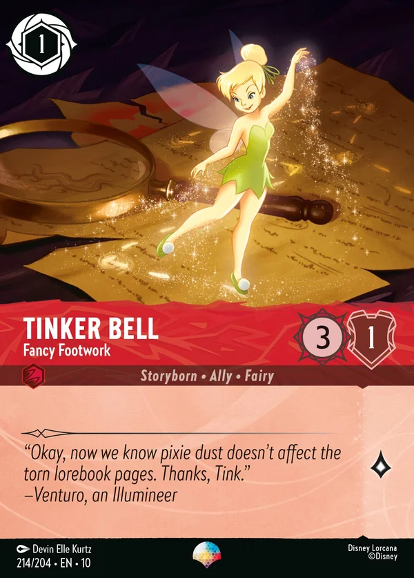 Tinker Bell - Fancy Footwork — Disney Lorcana Character card from Whispers in the Well