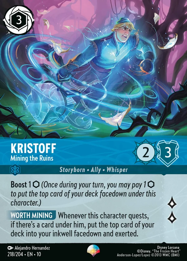 Kristoff - Mining the Ruins — Disney Lorcana Character card from Whispers in the Well