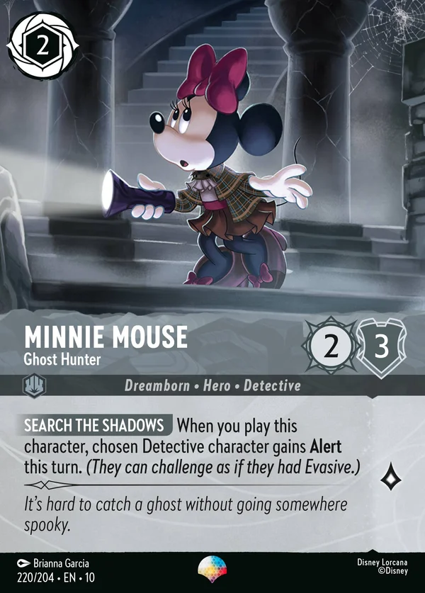 Minni - Cacciatrice di Fantasmi — Disney Lorcana Personaggio card from Whispers in the Well