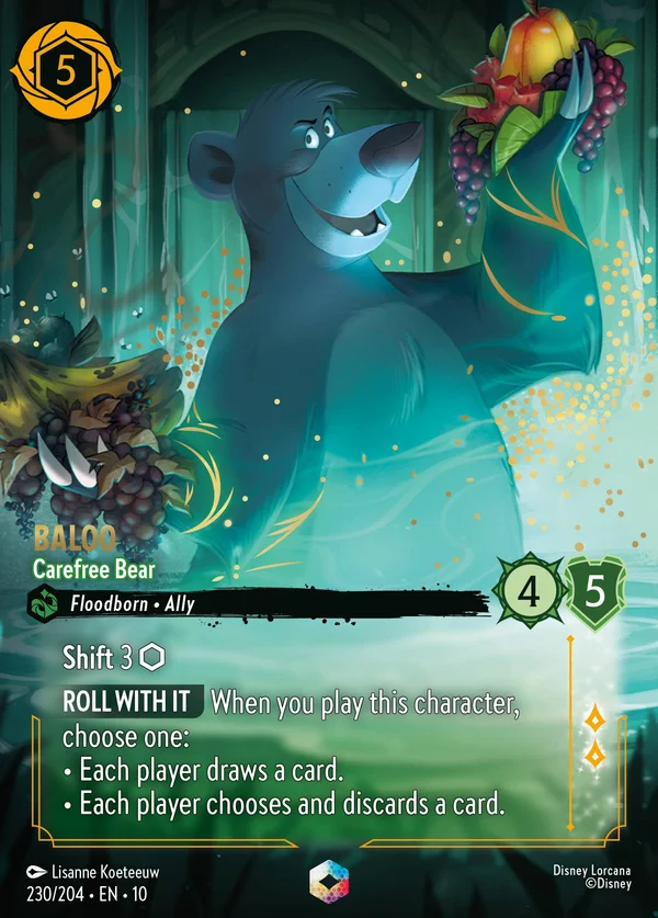 Baloo - Orso Spensierato — Disney Lorcana Personaggio card from Whispers in the Well