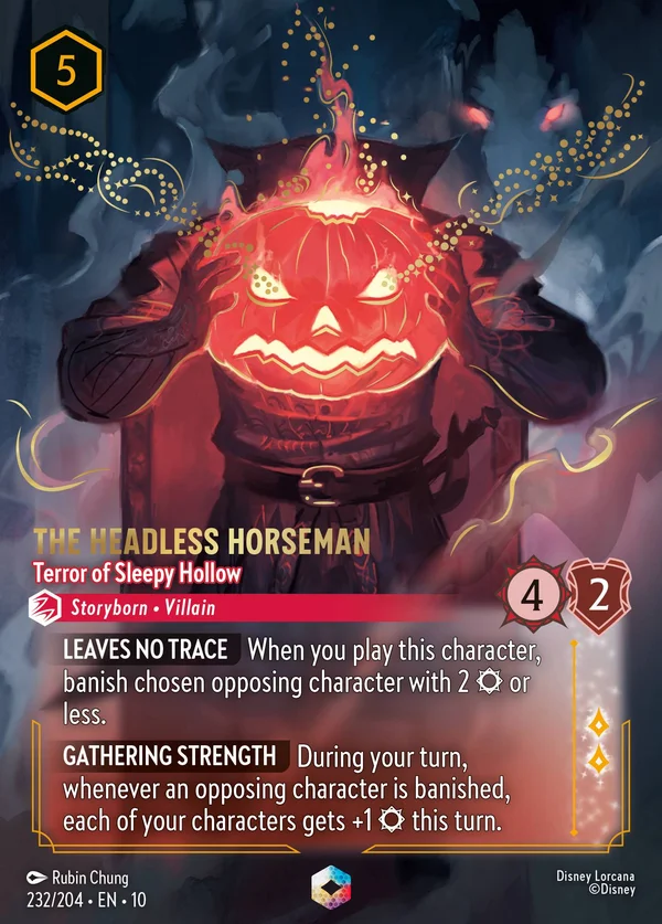 The Headless Horseman - Terror of Sleepy Hollow — Disney Lorcana Character card from Whispers in the Well