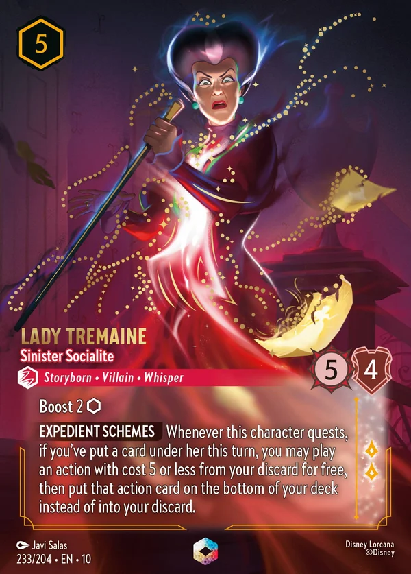 Lady Tremaine - Sinister Socialite — Disney Lorcana Character card from Whispers in the Well