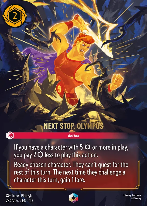 Next Stop, Olympus — Disney Lorcana Action card from Whispers in the Well