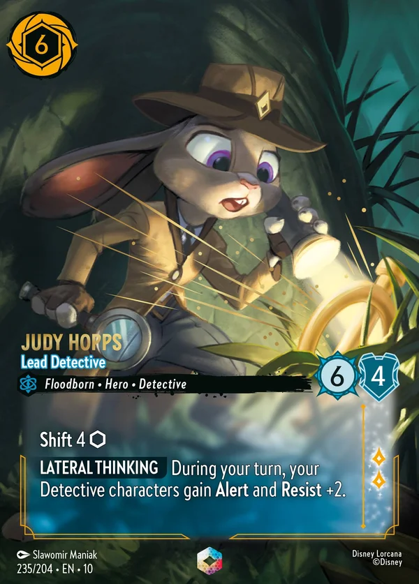 Judy Hopps - Capo Detective — Disney Lorcana Personaggio card from Whispers in the Well
