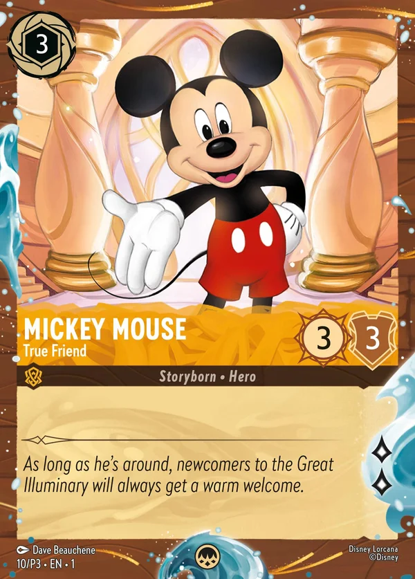 Mickey Mouse - True Friend — Disney Lorcana Character card from The First Chapter