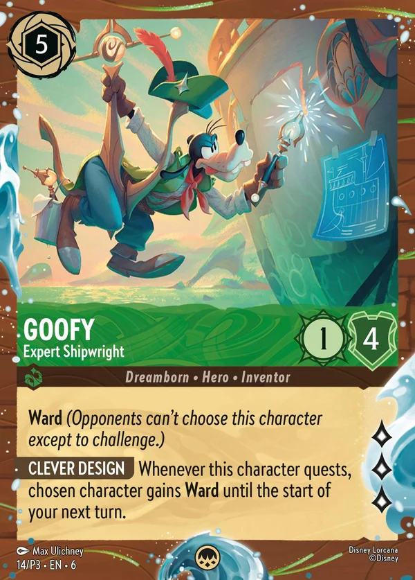 Goofy - Expert Shipwright — Disney Lorcana Character card from Azurite Sea