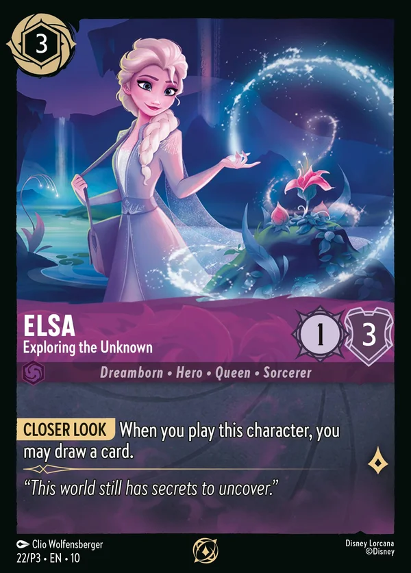 Elsa - Exploring the Unknown — Disney Lorcana Character card from Whispers in the Well