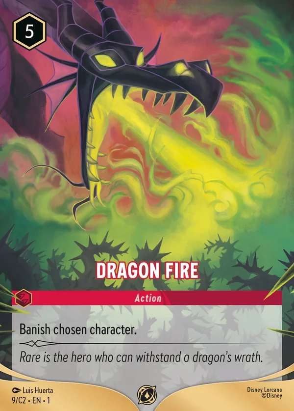 Dragon Fire — Disney Lorcana Action card from The First Chapter