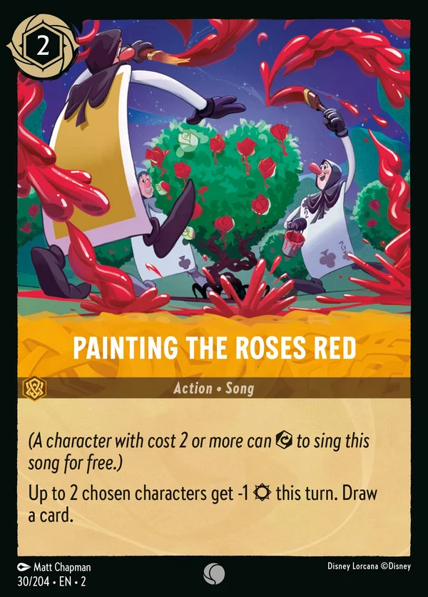 Painting the Roses Red — Disney Lorcana Action card from Rise of the Floodborn