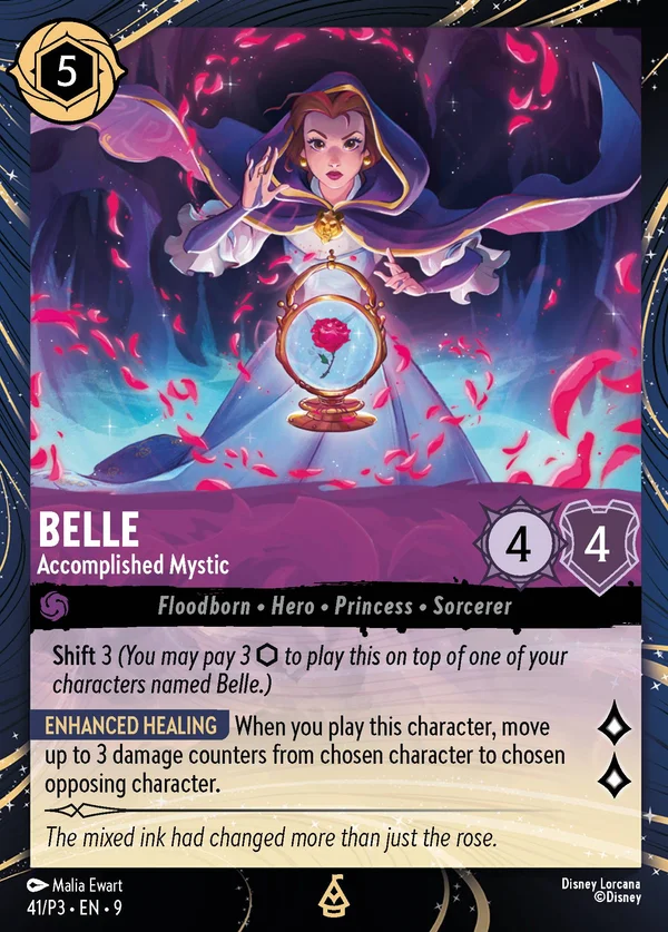 Belle - Accomplished Mystic — Disney Lorcana Character card from Ursula's Return