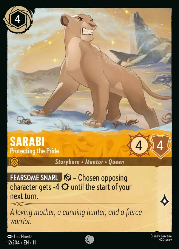 Sarabi - Protettrice del Branco — Disney Lorcana Personaggio card from Winterspell