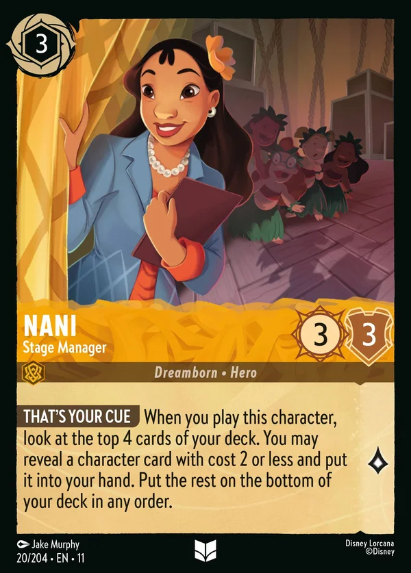 Nani - Stage Manager — Disney Lorcana Personaggio card from Winterspell