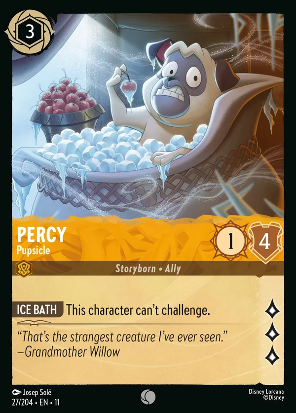 Percy - Pupsicle — Disney Lorcana Character card from Winterspell