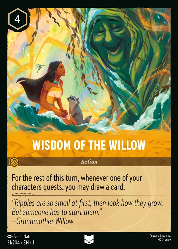 Saggezza del Salice — Disney Lorcana Azione card from Winterspell