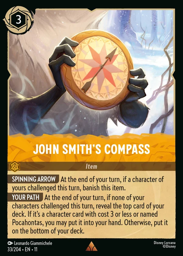 Bussola di John Smith — Disney Lorcana Oggetto card from Winterspell