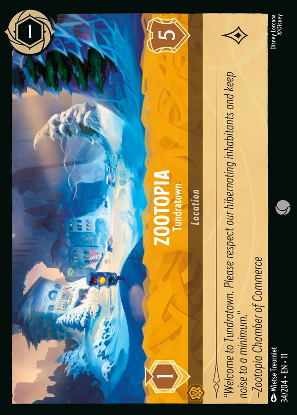 Zootropolis - Tundratown — Disney Lorcana Luogo card from Winterspell
