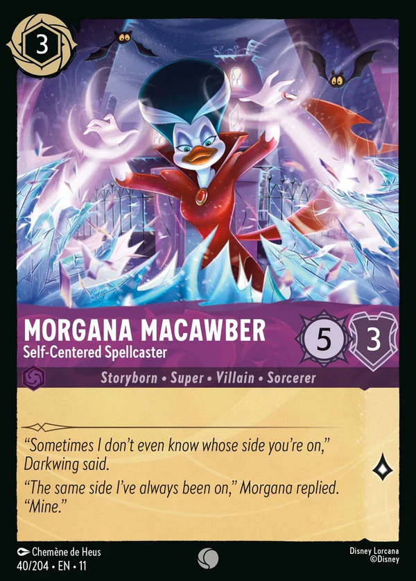 Morgana Macawber - Incantatrice Egocentrica — Disney Lorcana Personaggio card from Winterspell