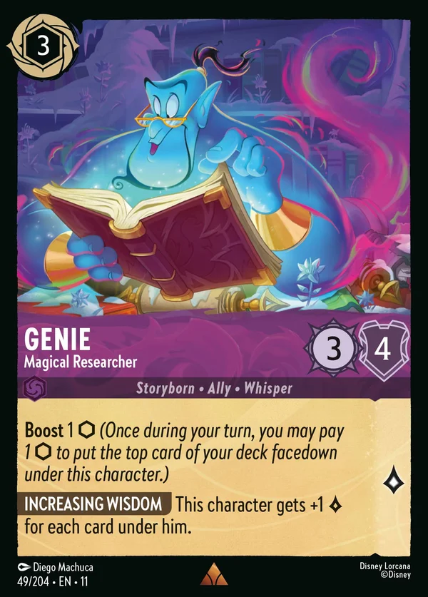 Genie - Magical Researcher — Disney Lorcana Character card from Winterspell