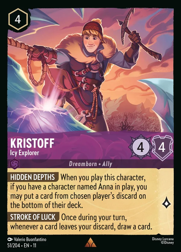 Kristoff - Esploratore dei Ghiacci — Disney Lorcana Personaggio card from Winterspell