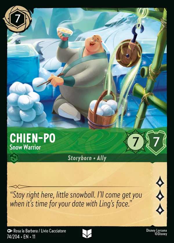 Chien-Po - Snow Warrior — Disney Lorcana Character card from Winterspell