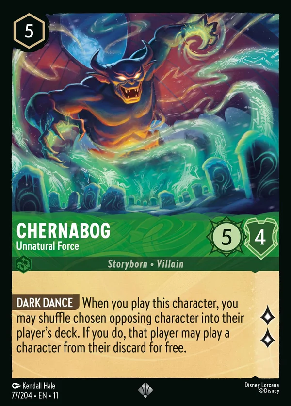 Chernabog - Forza Innaturale — Disney Lorcana Personaggio card from Winterspell
