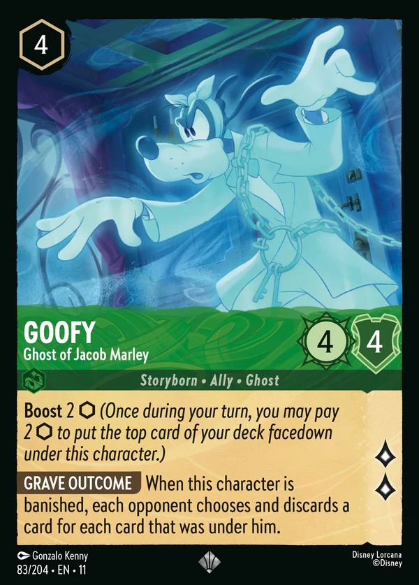 Pippo - Fantasma di Jacob Marley — Disney Lorcana Personaggio card from Winterspell