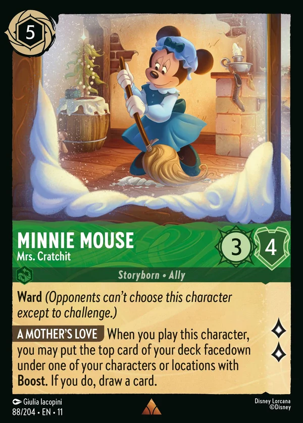 Minnie Mouse - Mrs. Cratchit — Disney Lorcana Character card from Winterspell