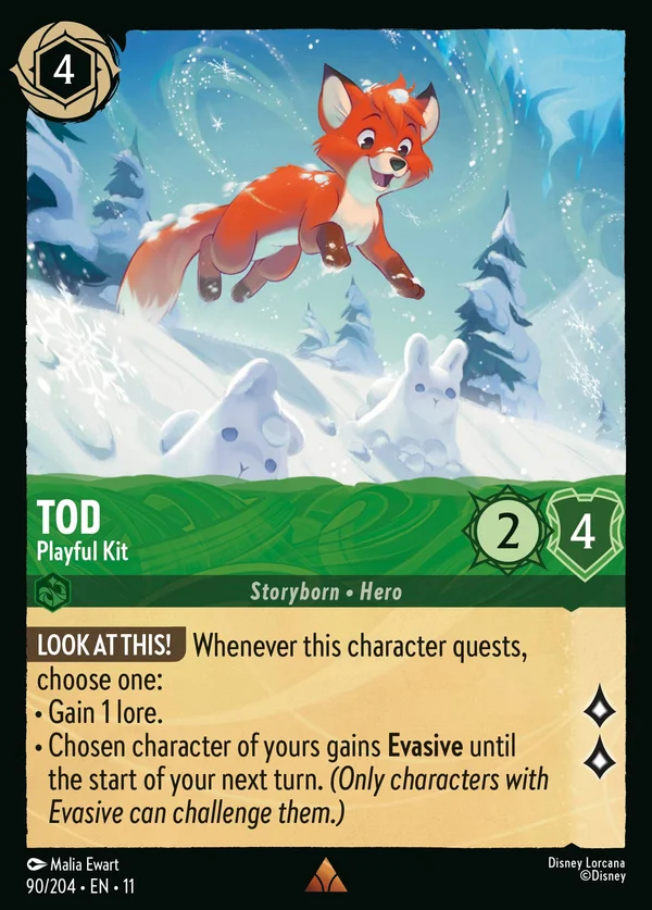 Tod - Playful Kit — Disney Lorcana Character card from Winterspell