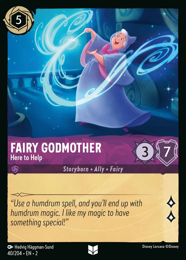 Fairy Godmother - Here to Help — Disney Lorcana Character card from Rise of the Floodborn