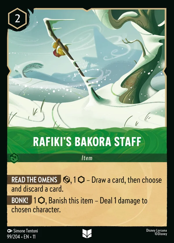 Bastone Bakora di Rafiki — Disney Lorcana Oggetto card from Winterspell