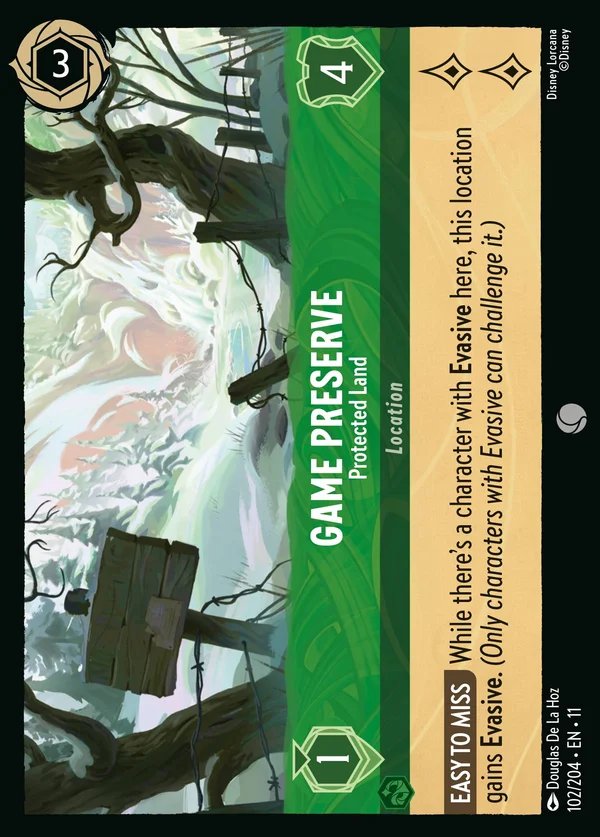 Riserva di Caccia - Territorio Protetto — Disney Lorcana Luogo card from Winterspell