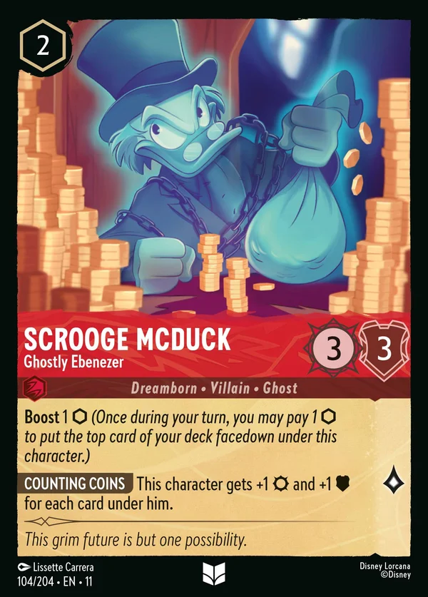 Paperon de' Paperoni - Ebenezer Spettrale — Disney Lorcana Personaggio card from Winterspell