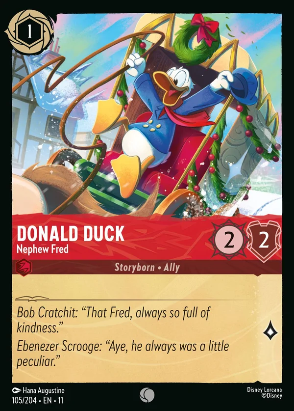 Paperino - Nipote Fred — Disney Lorcana Personaggio card from Winterspell