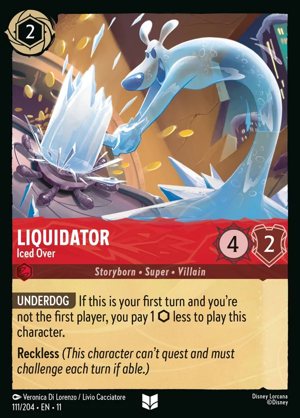 Liquidator - Congelato — Disney Lorcana Personaggio card from Winterspell