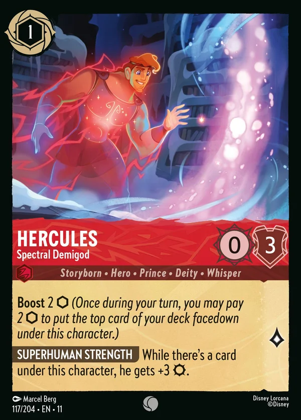 Ercole - Semidio Spettrale — Disney Lorcana Personaggio card from Winterspell