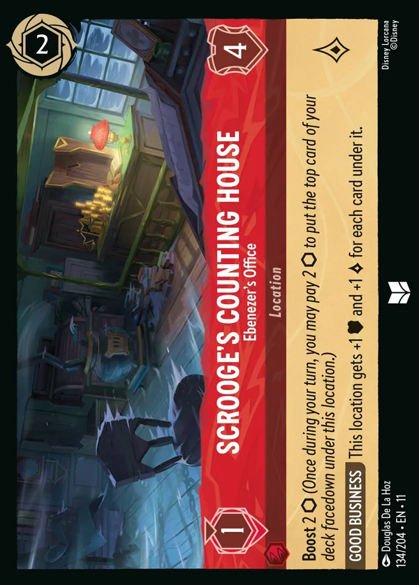 Ufficio Contabile di Scrooge - Scrivania di Ebenezer — Disney Lorcana Luogo card from Winterspell