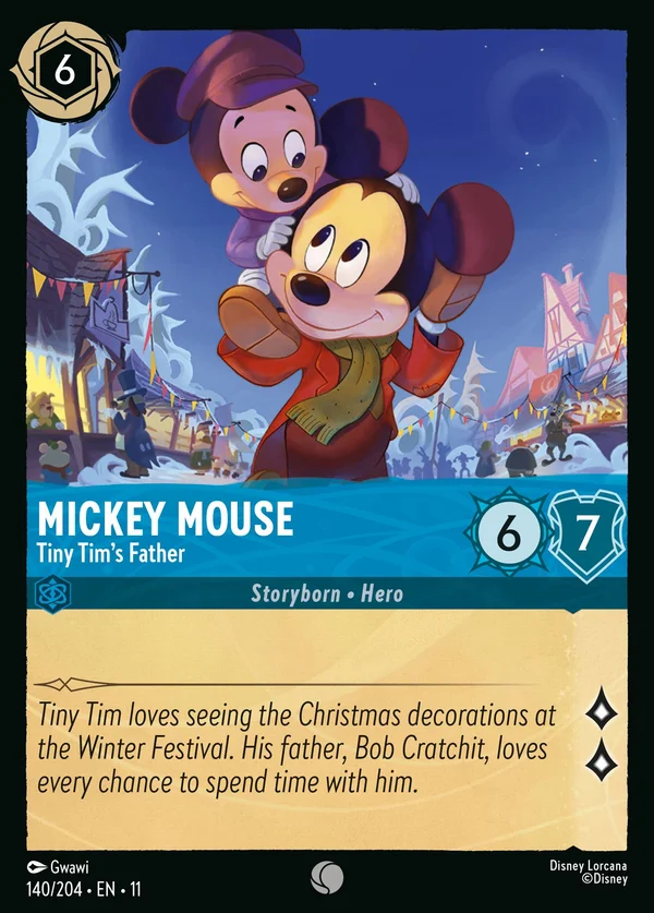 Topolino - Papà del Piccolo Tim — Disney Lorcana Personaggio card from Winterspell