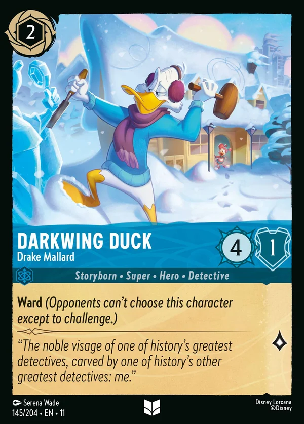Darkwing Duck - Drake Mallard — Disney Lorcana Personaggio card from Winterspell
