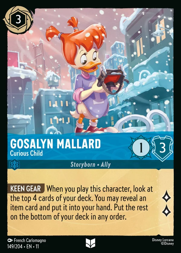Ocalina Mallard - Bambina Curiosa — Disney Lorcana Personaggio card from Winterspell